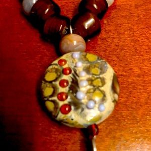 Blown glass necklace